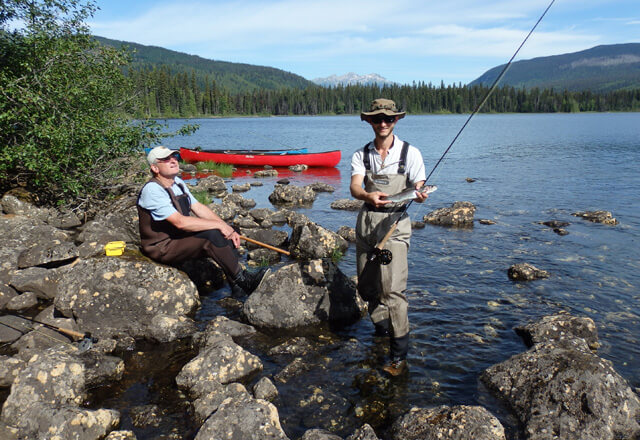 Angeln auf einer einsamen Insel