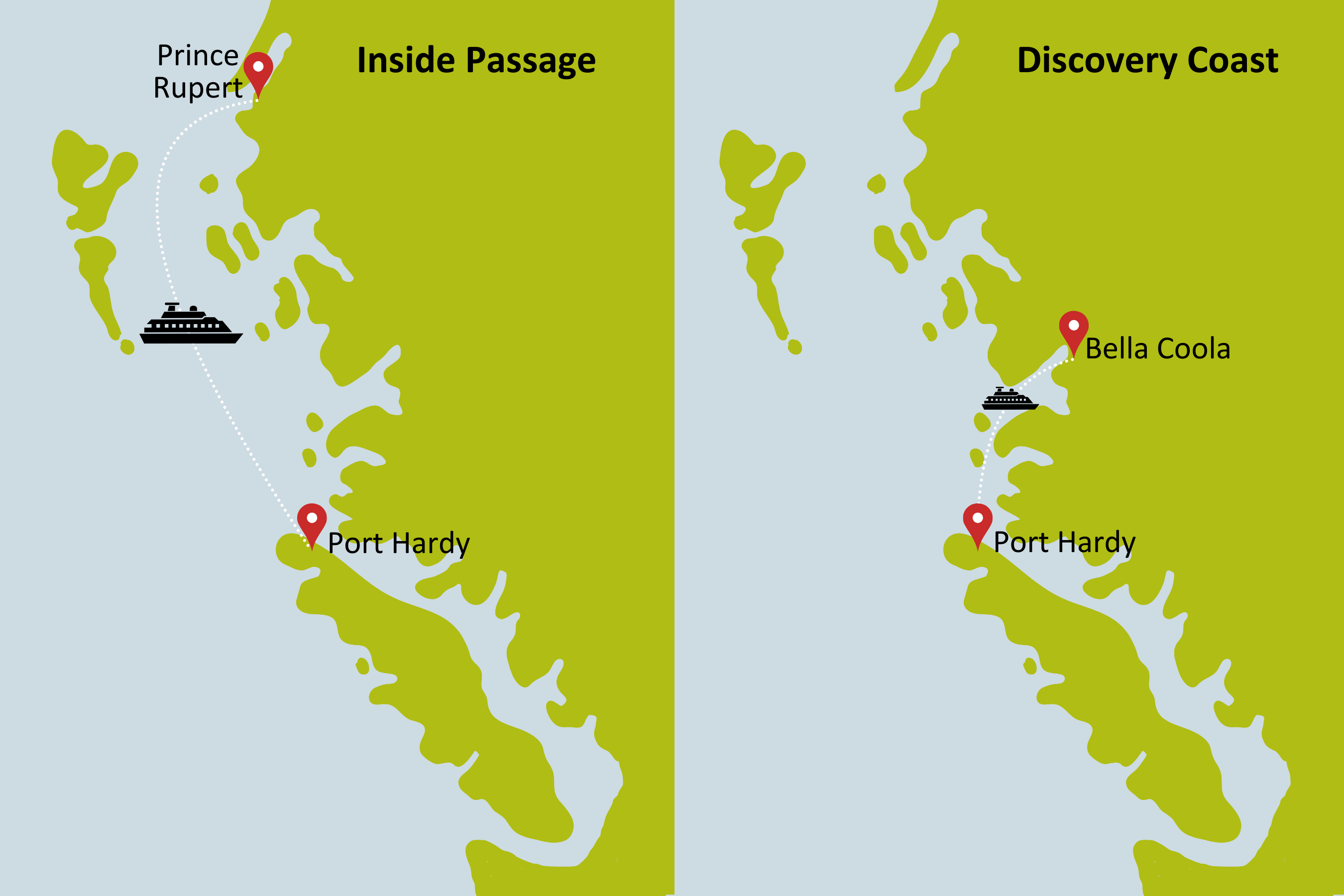 Inside Passage und Discovery Coast