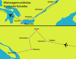 Mietwagenreise mit Otskanada und Westkanada