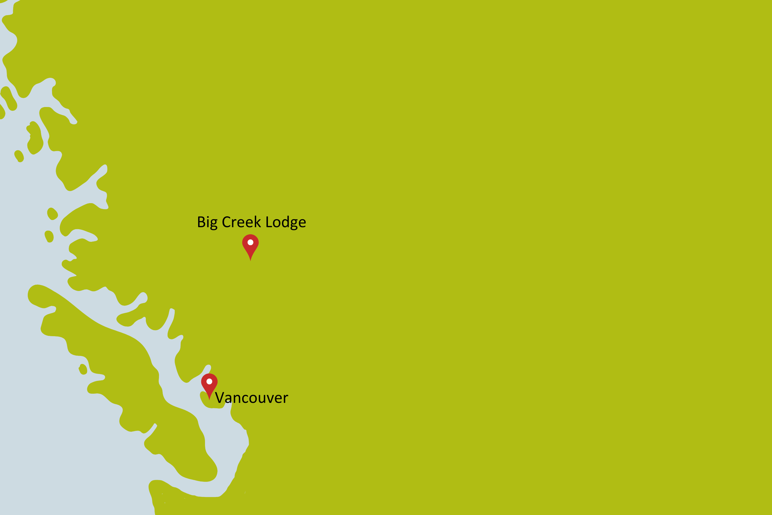 Karte zur Big Creek Lodge