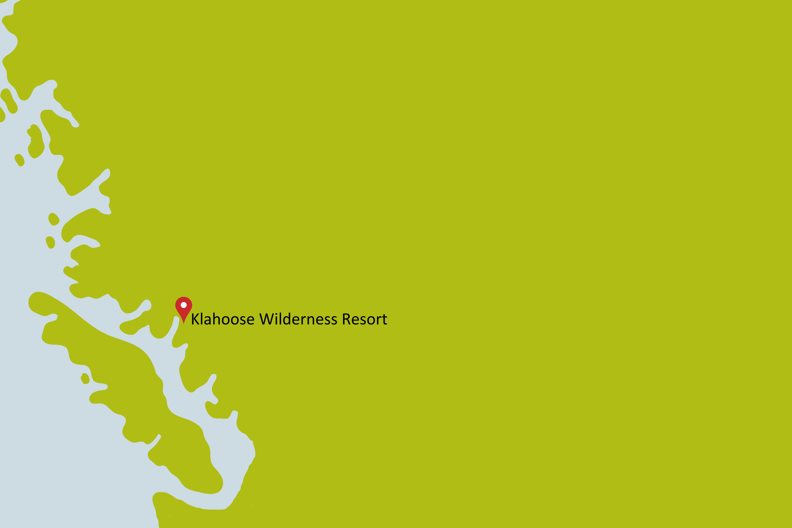 Karte Klahoose Wilderness Resort